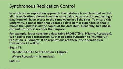 LECTURE # 12   DDBMS REPLICATION CONTROL