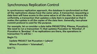 LECTURE # 12 DDBMS REPLICATION CONTROL