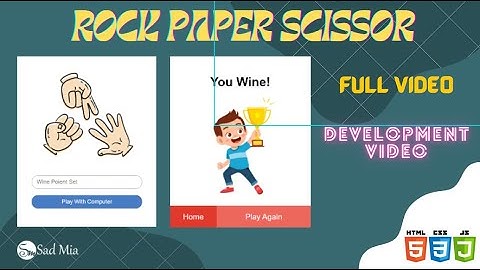 Rock Paper Scissor Mini Game Development Using HTML CSS & JavaScript