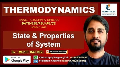 Thermodynamics by Mudit Raj Sir | State & Properties of System