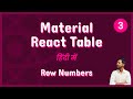 Material react table  row numbers feature    3