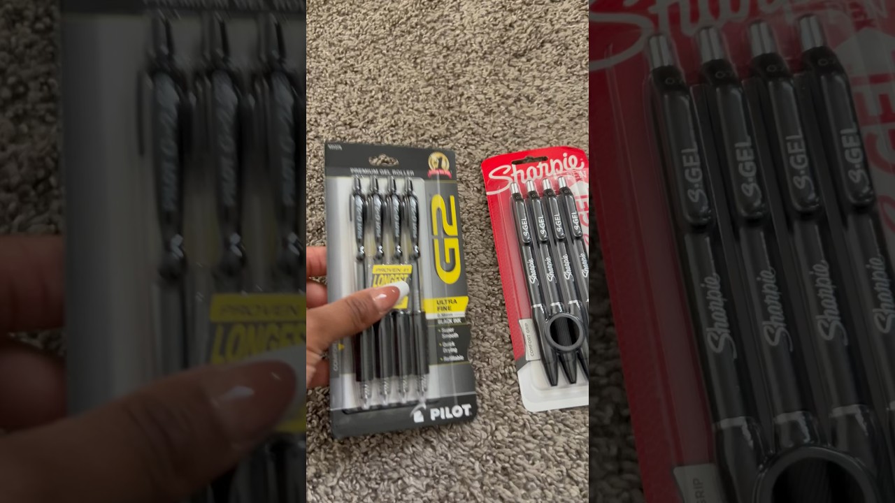 Мои любимые ручки | Гелевая ручка Pilot G2 0,38 мм и гелевая ручка Sharpie S-Gel 0,7 мм ✍🏾🙌🏾