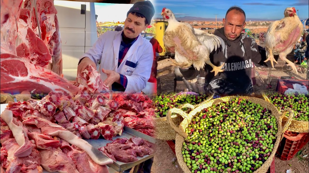 أجواء السوق سيدي يحي وجدة أثمنة اللحوم والدجاج والخضر الخير ديال بلادنا تبارك الله 