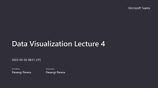 Data Visualization Lecture 4 - 2023