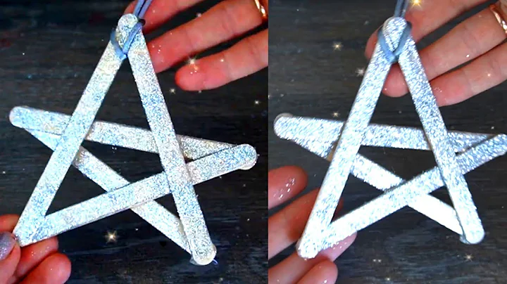 Easy Star Craft With Popsicle Sticks - Christmas Crafts for Kids - Popsicle Stick Star Ornaments