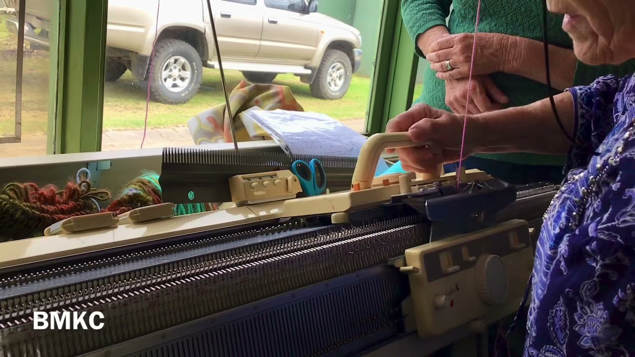 Broken Toe Cast on using Brother knitting machine and Ribber YouTube