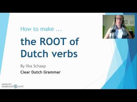 Dutch Verb Conjugation Chart