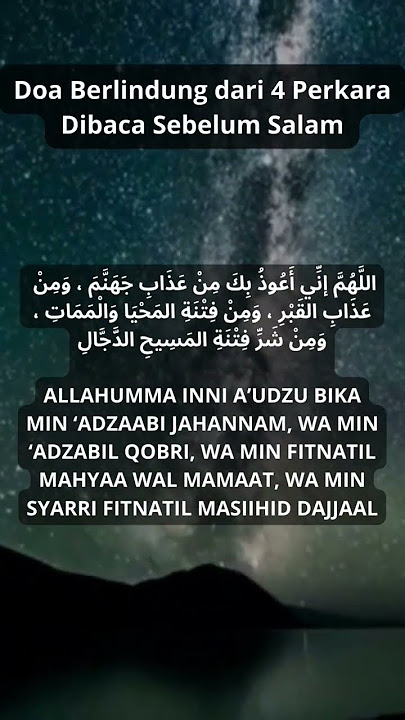 Doa Setelah Tasyahud Akhir Sebelum Salam #doa #sholat