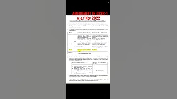 Major Reporting Change in GSTR-1#gstr #amendment #hsncode