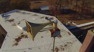Drone Flight Around A Tornado Siren (Beat-Up F.S. Thunderbolt)