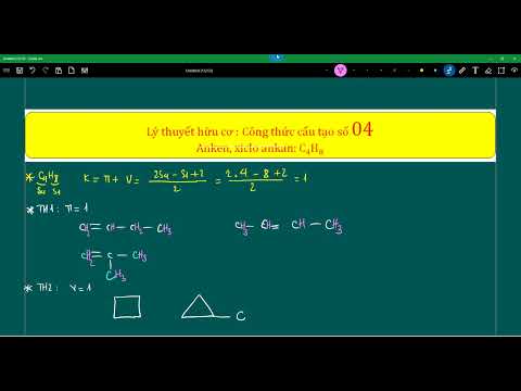 Video Lý thuyết hữu cơ : Công thức cấu tạo số 04 : Anken, xiclo ankan: C4H8 - youtube