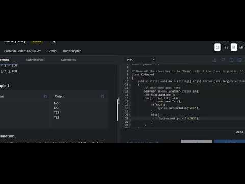 sunny day codechef contenst starters 81
