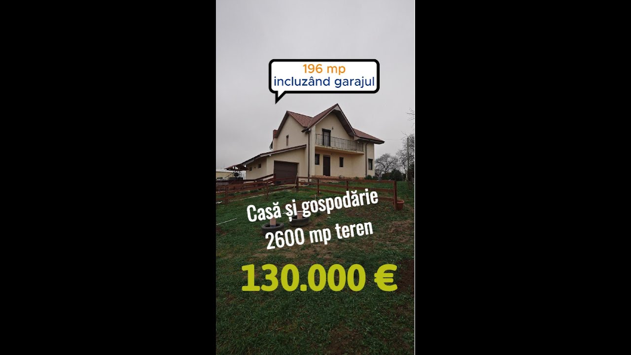 𝐂𝐚𝐬𝐚̆ 𝐬̦𝐢 𝐠𝐨𝐬𝐩𝐨𝐝𝐚̆𝐫𝐢𝐞 – 3 dormitoare, teren de 2600 mp