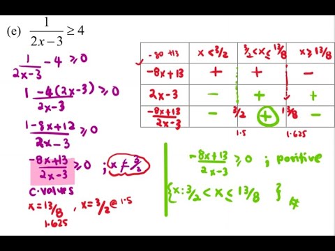 DM015 CHAPTER 3 Inequalities (Real Number Line & Table of sign) - YouTube