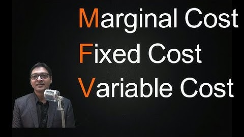 #1 I CA FOUNDI FIXED COST I VARIABLE COST I MARGINAL COST