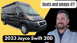 First look at the all new #vanlife Jayco Swift 20D seats 4 and sleeps 4!