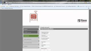 How To Self Register for UW Alert