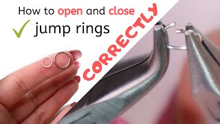 How to open and close jump rings correctly, Open and closed jump rings