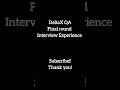   DeltaX Final Interview Experience | Final Round Questions