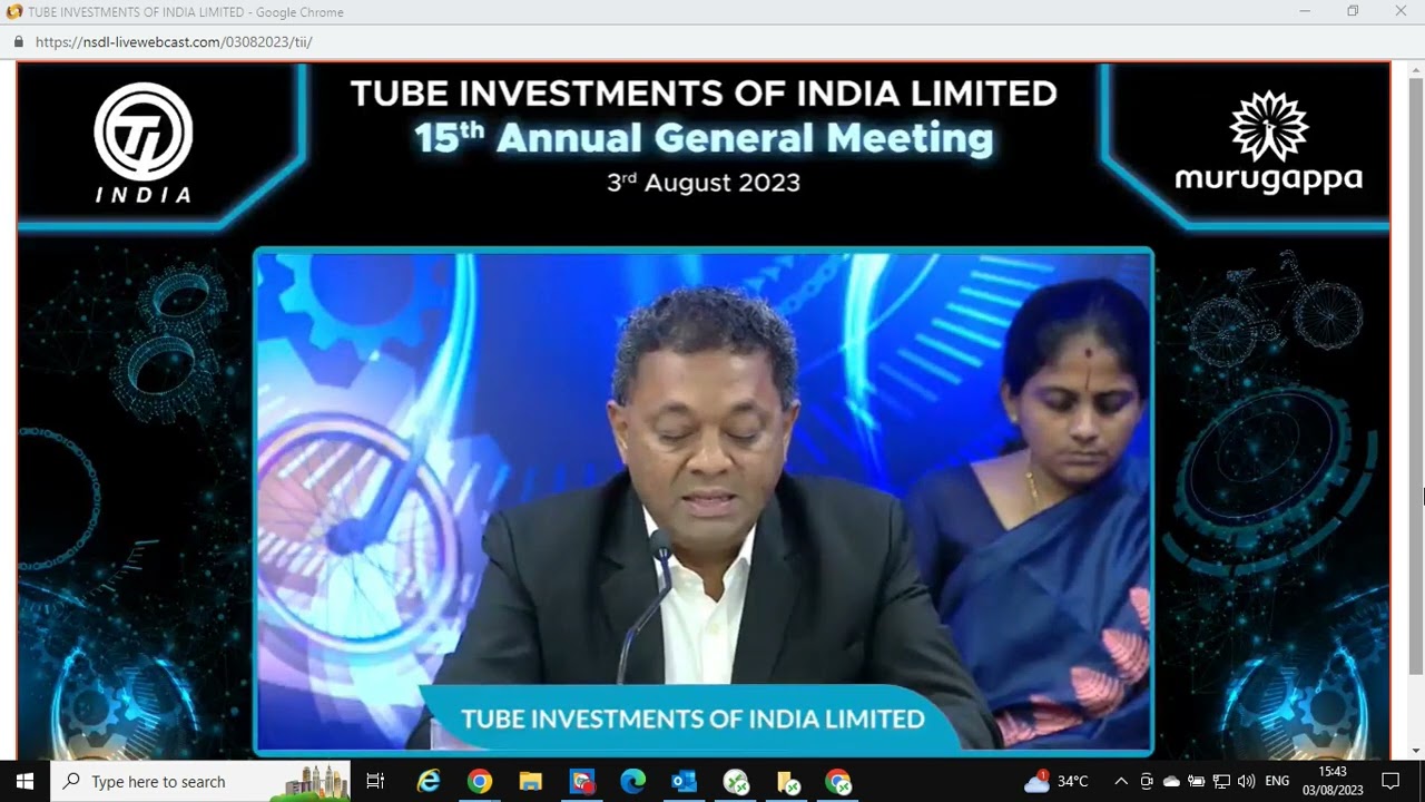 AGM of Tube Investments of India Limited Q1 Results 