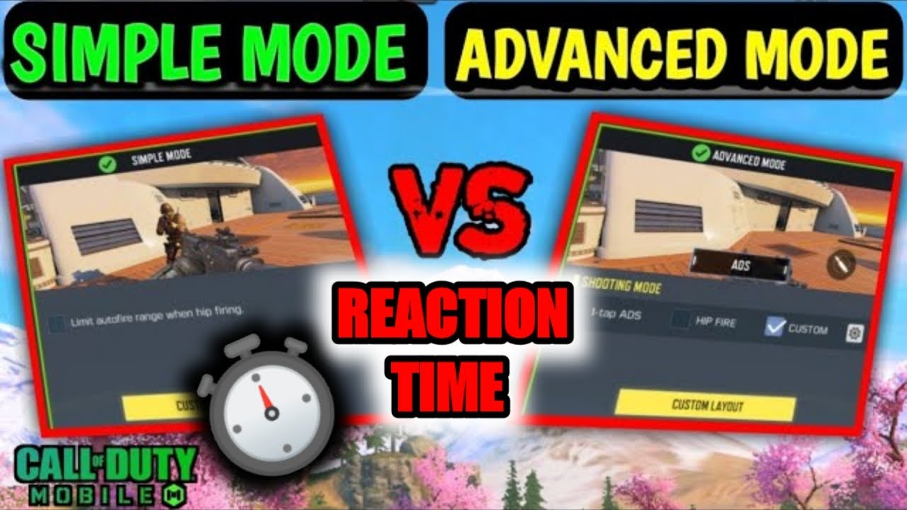 SIMPLE MODE VS ADVANCED FIRING MODE REACTION TIME | COD MOBILE BATTLE ...