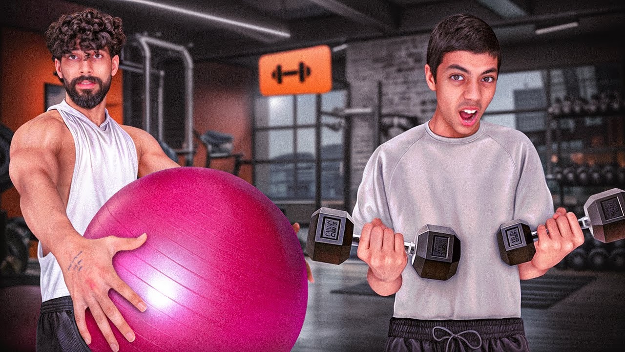 داداشمو برای اولین بار بردم باشگاه🤣💪