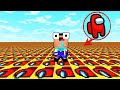 NOOB SURVIVAL in AMONG US LUCKY BLOCK WORLD in MINECRAFT!