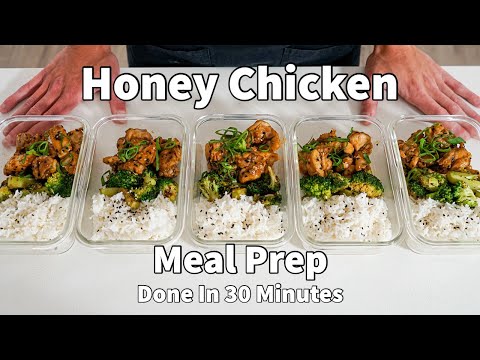 Honey chicken meal prep done in 30 minutes to set you up for the whole week | Episode 1