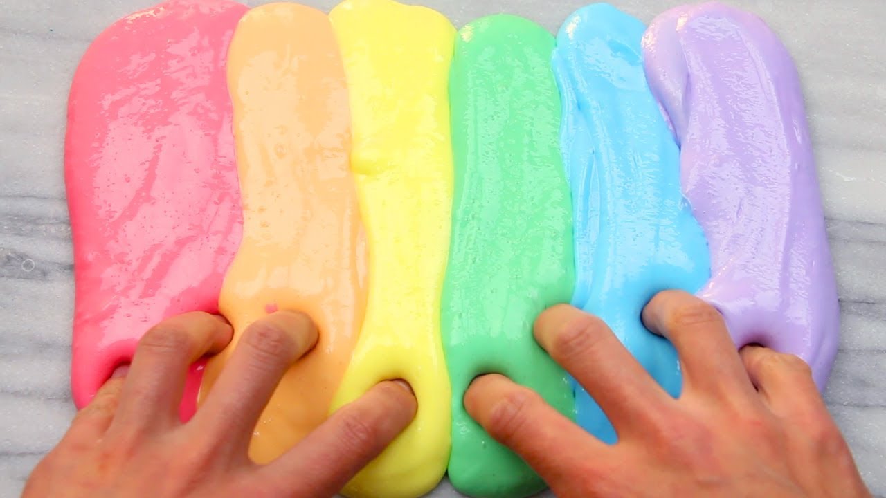 Relaxing Rainbow Slime Coloring Swirls with Crayola Markers!
