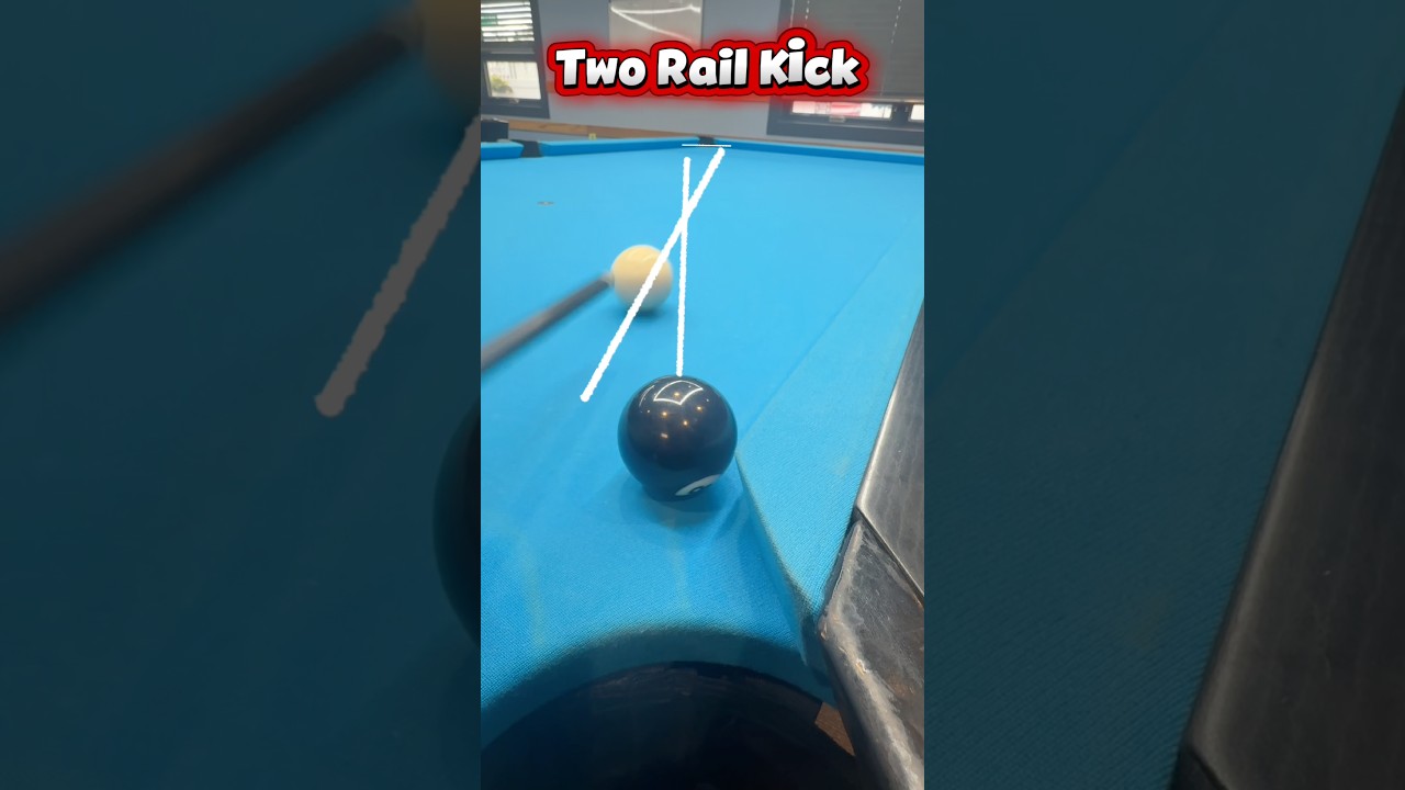 Two rail pool table trick shot or Skill on 8 ball?