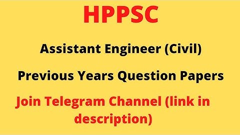 HPPSC AE(Civil) Previous Question Papers & Answer key