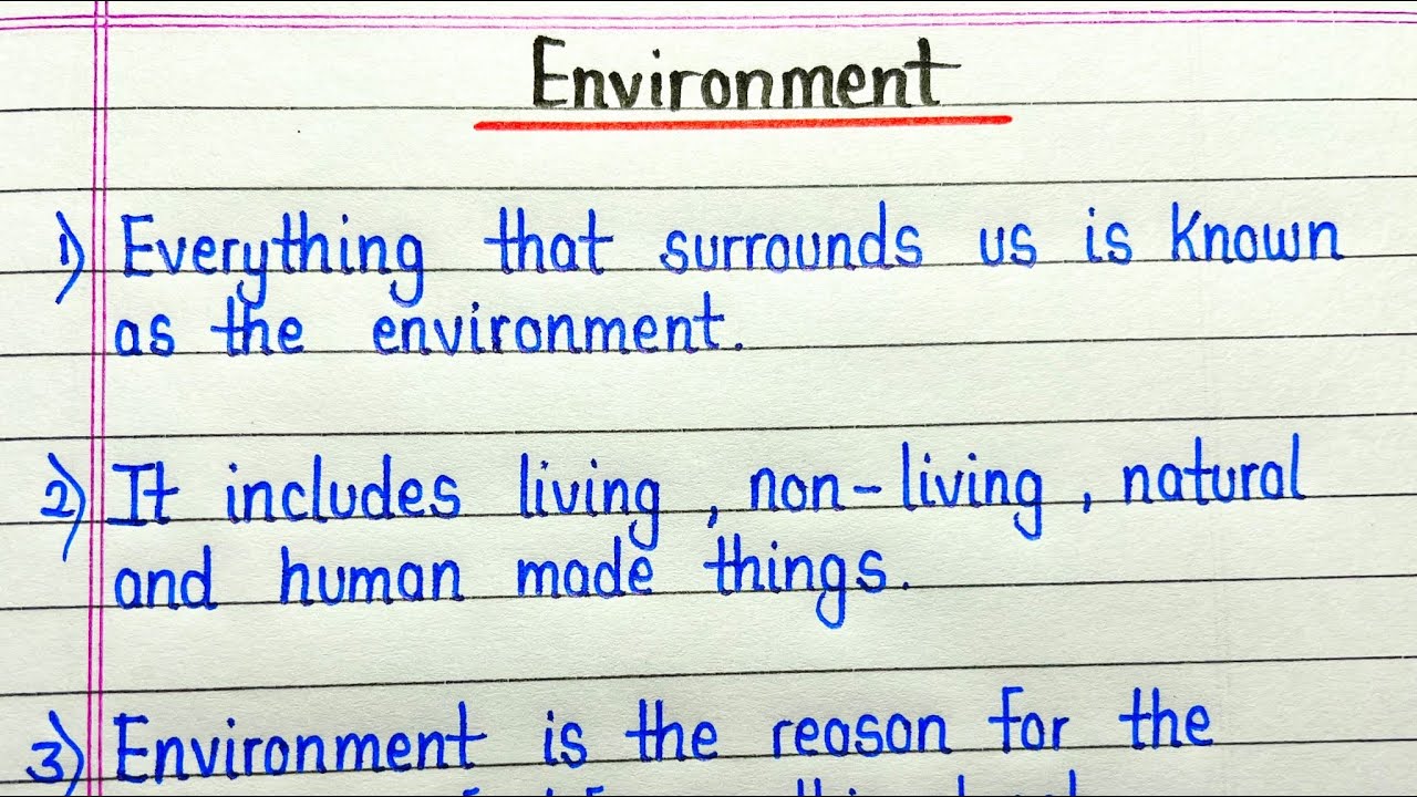 essay about environment in english 10 lines