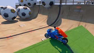 COLOR MotorCycles Superheroes Barrow Bike Stunt Riding Cartoon video for kids #2 screenshot 3