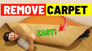 How To Easily Remove Carpet &amp; Carpet Padding -Jonny DIY