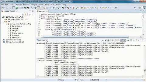 Flight Scheduling: Constraint Satisfaction Problem + JAVA (public version)