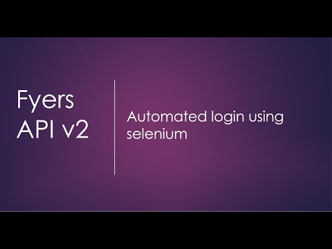 Python Algo trading: Fyers API v2 automated login