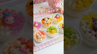 🍑 6 Dopamine Desserts/Rainbow Coconut Jelly Cups 🍑 COOKING VLOG #shorts #cooking