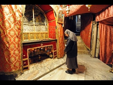 The Exact Place Where Jesus Was Born. The Church Of The Nativity In Bethlehem. Merry Christmas