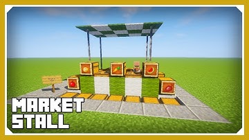 Minecraft: How To Build A Market Stall Tutorial (Easy Survival Minecraft Design)