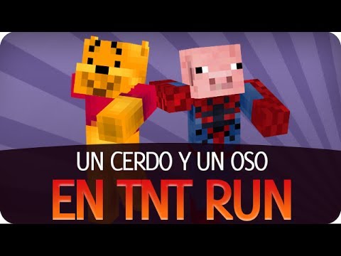UN CERDO Y UN OSO EN TNT RUN!! | MINECRAFT iluhaldjas ilusalong