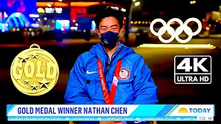 Nathan CHEN🇺🇸Today Interview After 2022 Medal Ceremony,, Olympic Free Skate (NBC.4K)