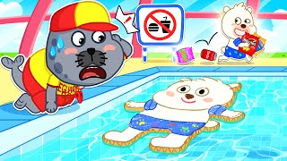 ¡No Escondas Comida en la Piscina!😝 Juegos Divertidos en la Piscina para Niños | Dibujos Animados