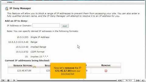 How to Use the Ip Deny Manager in cPanel