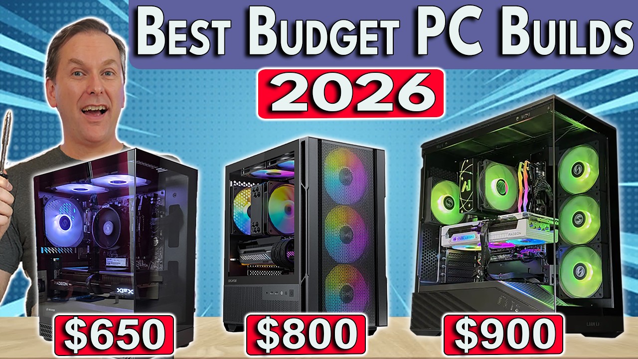 🛑 Best Budget Gaming PC Build 2026 🛑 $650 / $800 / $900 Gaming PC Builds