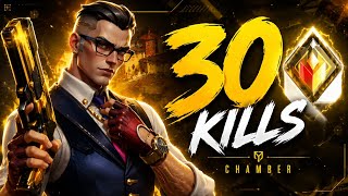 *CRAZY* FULL GAME CHAMBER 30 KILLS CONSOLE VALORANT RADIANT