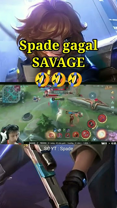 Spade gagal Savage Pakai build dari tiktok,#shorts #mlbb #spade