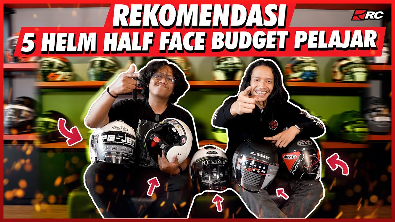 REKOMENDASI 5 HELM HALF FACE 2 JUTAAN ️ ️ INI REKOMENDASI HELM HALF