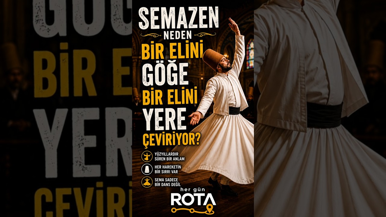 Semazen Neden Bir Elini Göğe Bir Elini Yere Çevirir? | Whirling Dervish Meaning #Shorts