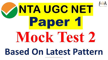 Mock Test 2, UGC NET Paper 1 | Detailed Solutions | NTA UGC NET 2019 | Online Mock Test