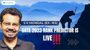 RANK PREDICTOR IS LIVE!!!!! | S K MONDAL (EX-IES)  #gate2024  #gate #mechanical